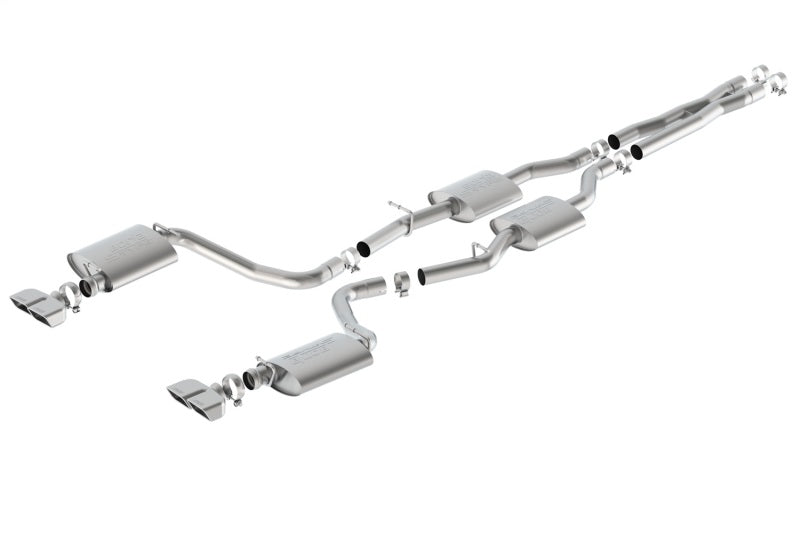 Borla 15-16 Dodge Challenger R/T 5.7L Dual Rectangle Angle Cut Dual Split Rear Exit S-Type Exhaust - View 3 | Dirty Garage