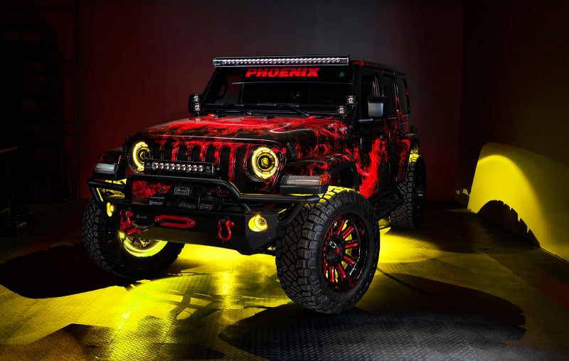 Universal LED Illuminated Wheel Rings ColorSHIFT - View 6 | Dirty Garage