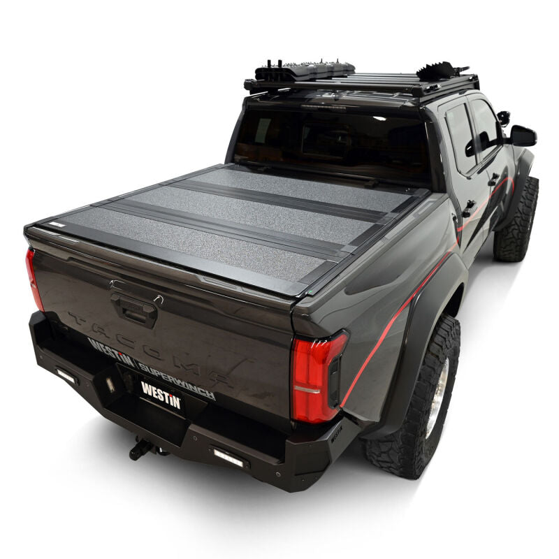 Westin 24-26 Toyota Tacoma 2WD/4WD 5ft. Bed Hard Tri-Fold Tonneau Cover - Black - View 6 | Dirty Garage