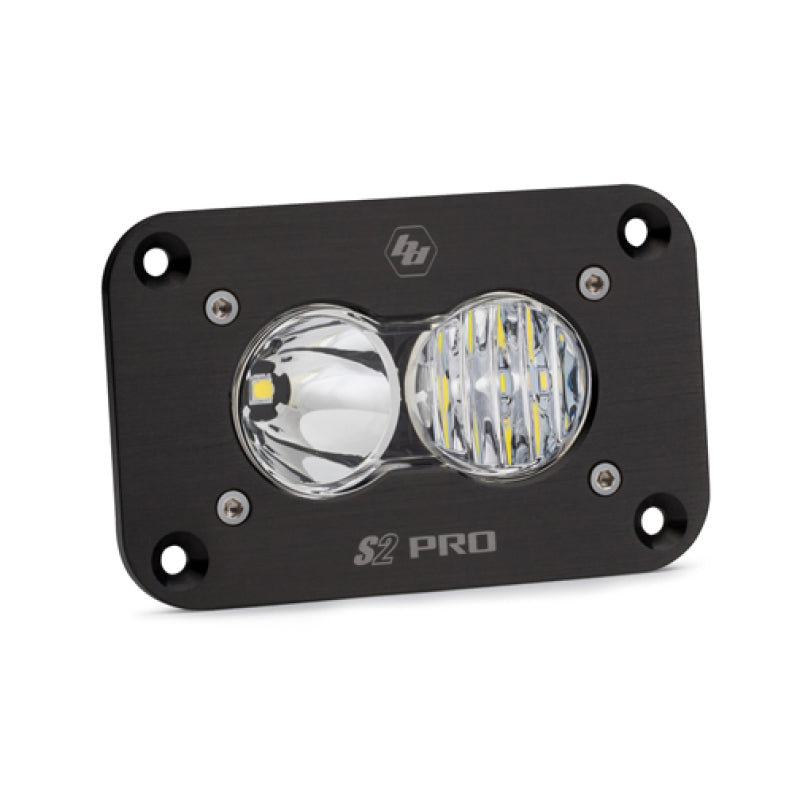 Universal S2 Pro Flush Mount Driving Combo Pattern LED Work Light Clear | Dirty Garage