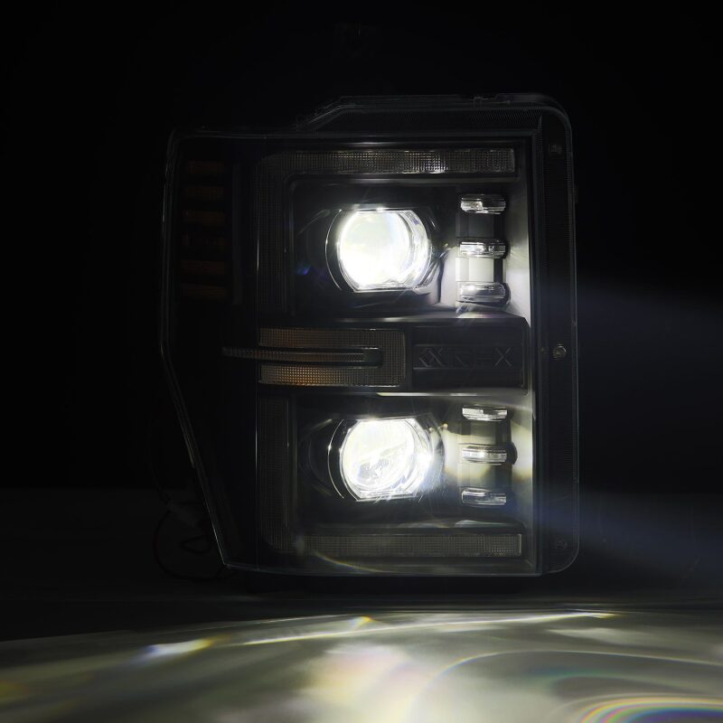 2008-2010 Super Duty Luxx-Series LED Projector Black Headlights Active Light Sequential Signal - View 4 | Dirty Garage