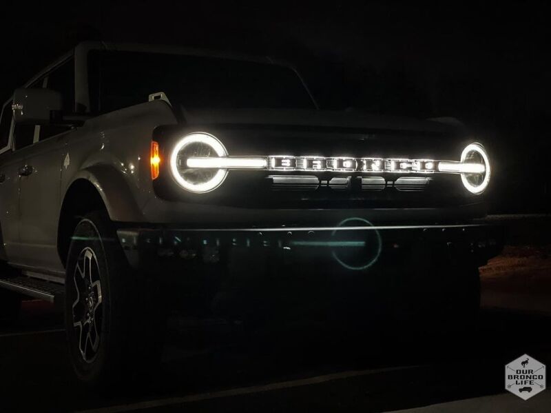Universal Illuminated LED Letter Badge Matte Black B - View 3 | Dirty Garage