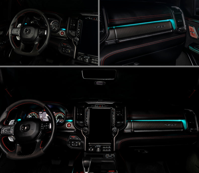 2019-2022 Ram 1500 Complete Interior Ambient Lighting ColorSHIFT RGB Conversion Kit - View 9 | Dirty Garage
