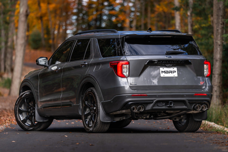 2020-2021 Explorer 3.0L EcoBoost Dual Rear Exit Axle Back w Quad Carbon Fiber Tips - View 4 | Dirty Garage