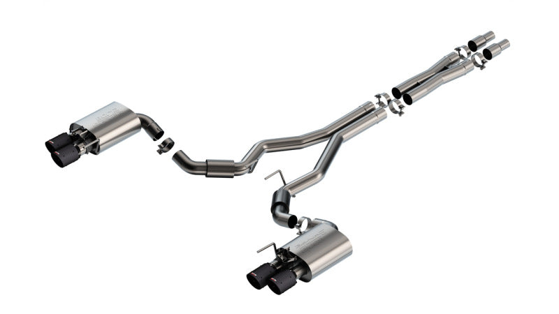 Borla 2024 Ford Mustang GT 5.0L V8 w/ Active Exhaust S-Type Cat-Back Exhaust System - Carbon Fiber | Dirty Garage