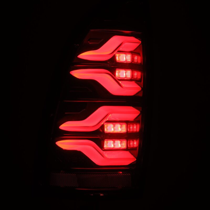 2005-2015 Tacoma Luxx-Series LED Tail Lights Alpha Black with Activation Light Sequential Signal - View 3 | Dirty Garage