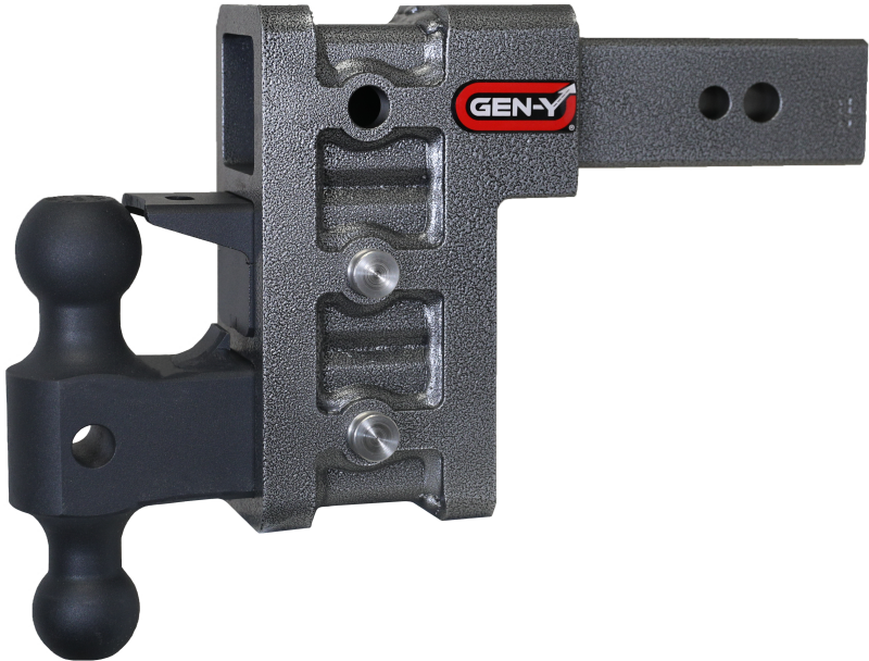 Gen-Y Mega Duty 2.5in Shank 6in Drop 3.5K TW 32K Hitch w/GH-0161 Dual-Ball/Pintle Lock | Dirty Garage