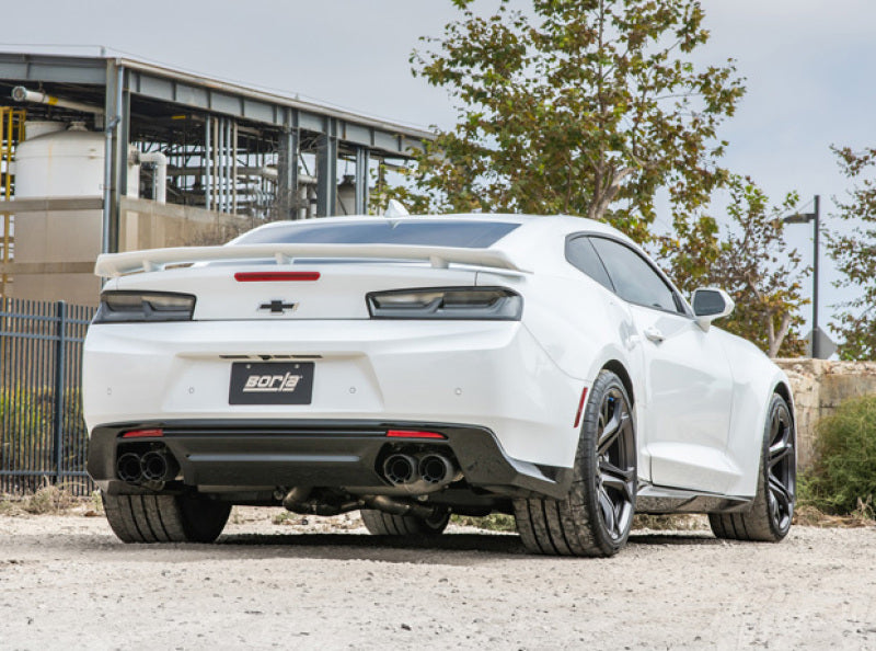 Borla 17-18 Chevrolet Camaro ZL1 6.2L V8 Atak Catback Exhaust w/ Dual Mode Valves CF Black Anod - View 3 | Dirty Garage