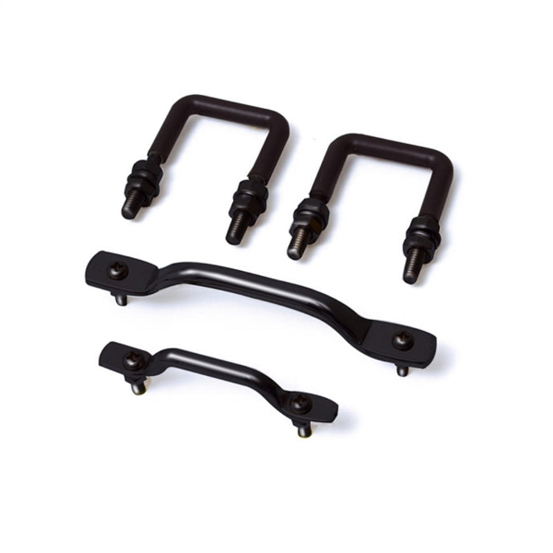 Rugged Ridge Windshield Tie Down Kit Black 55-95 Jeep CJ / Jeep Wrangler - View 4 | Dirty Garage