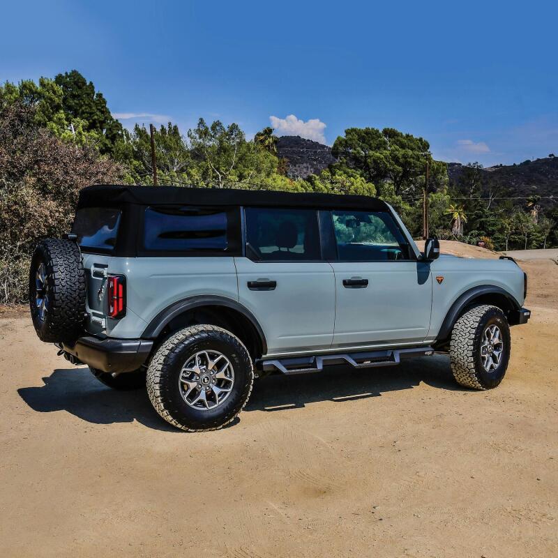 2021-2026 Bronco HDX Textured Black Drop Nerf Bars - View 5 | Dirty Garage
