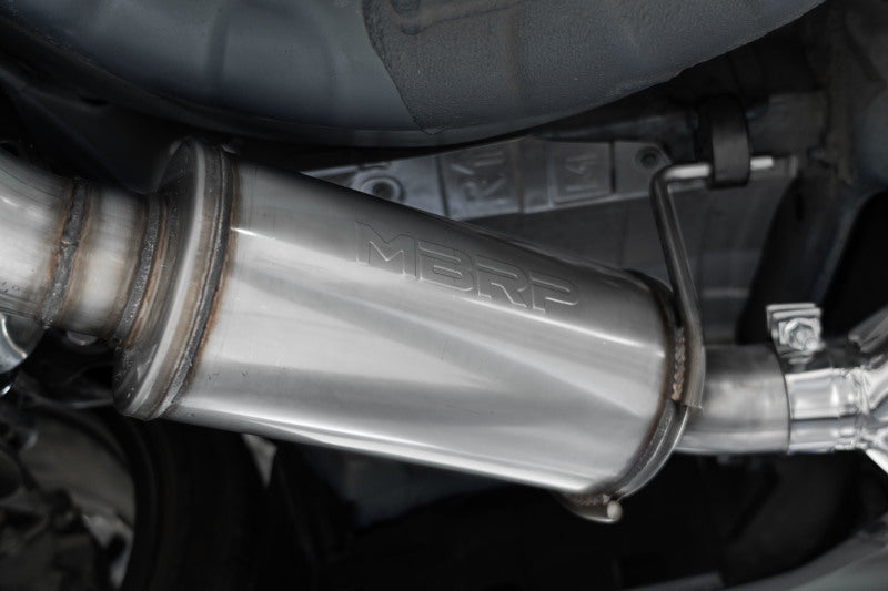 2022-2026 WRX 3" Cat-Back Dual Split Rear Quad Carbon Fiber Tips Street Profile Exhaust - View 3 | Dirty Garage