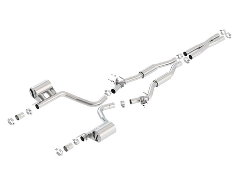 Borla 2015 Dodge Challenger SRT/392 Hemi 6.4L V8 S-TYPE Catback Exhaust w/ Valves Factory Bezel - View 3 | Dirty Garage