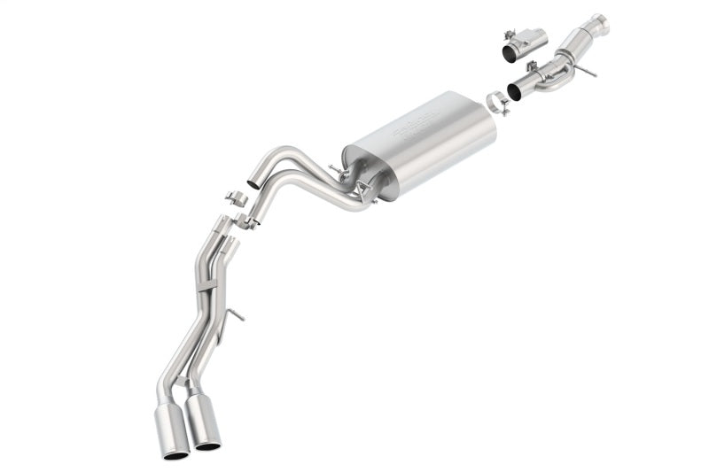 Borla Touring Cat Back 15-16 GMC Denali 6.2L V8 2.75in, 2.25in Dual Same Side Exit 4in Tips Exhaust | Dirty Garage