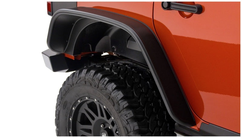 2007-2018 Wrangler Unlimited 4-Door Flat Style Fender Flares 4pc - Black | Dirty Garage