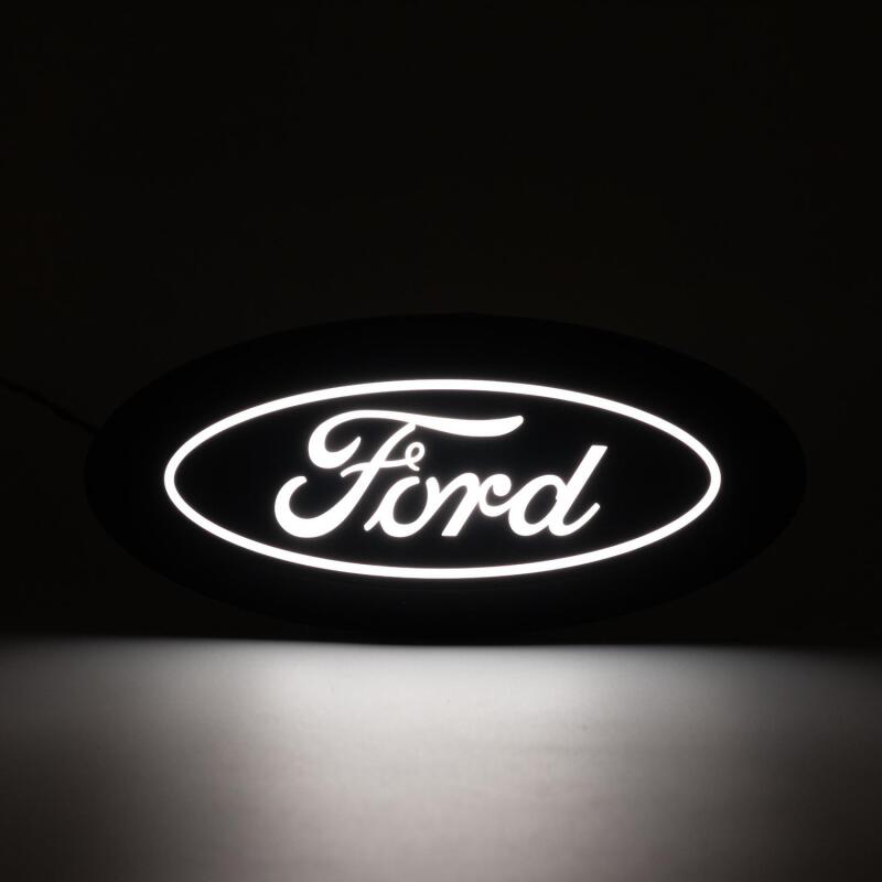 2017-2020 Super Duty Front Luminix Ford LED Emblem - w/o Camera CutOut - View 3 | Dirty Garage