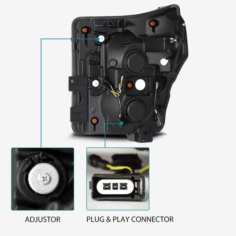 2011-2016 Super Duty Pro-Series Projector Headlights Plank Style Black Sequential Signal - View 5 | Dirty Garage