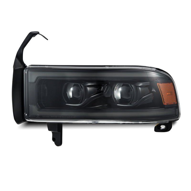 1994-2002 Ram HD Luxx-Series LED Projector Alpha Black Headlights Active Light Sequential Signal Smooth Body DRL | Dirty Garage