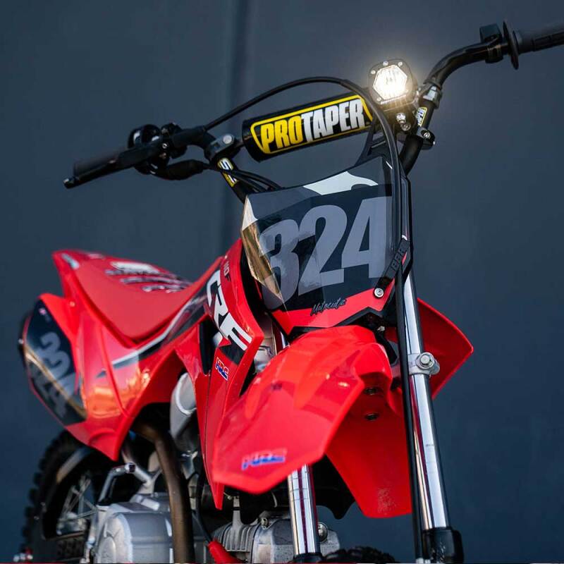 Baja Designs S1 Wide Cornering Electric Start Pit Bike LED Light | Dirty Garage