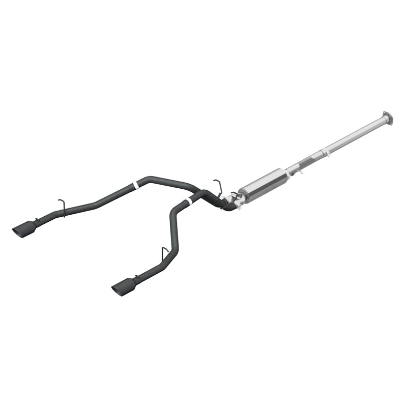 2019 Ram 1500 2.5" CB Dual Split Rear Exhaust w 4.5" Tip Blk Coated - View 3 | Dirty Garage