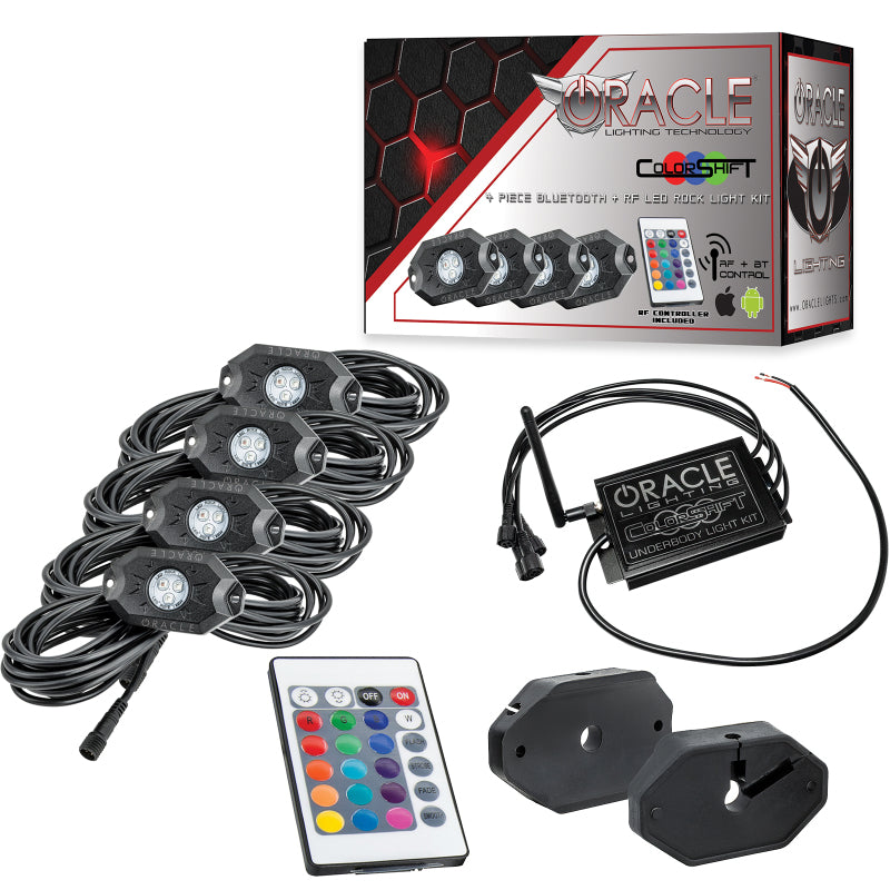 Universal Bluetooth RF Underbody Rock Light Kit 4 PCS ColorSHIFT | Dirty Garage