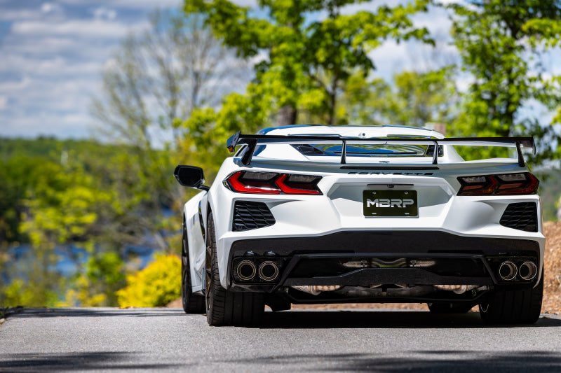 2020-2024 GM Corvette 3" Active Cat Back Quad Split Rear Exit Exhaust with AFM Sims - View 7 | Dirty Garage