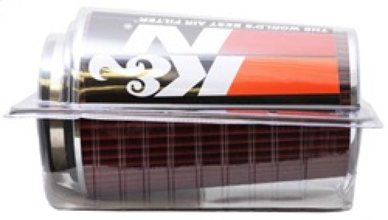 Universal Air Filter Chrome Round Tapered Red - 4in Flange ID x 1.125in Flange Length x 9.5in H - View 17 | Dirty Garage