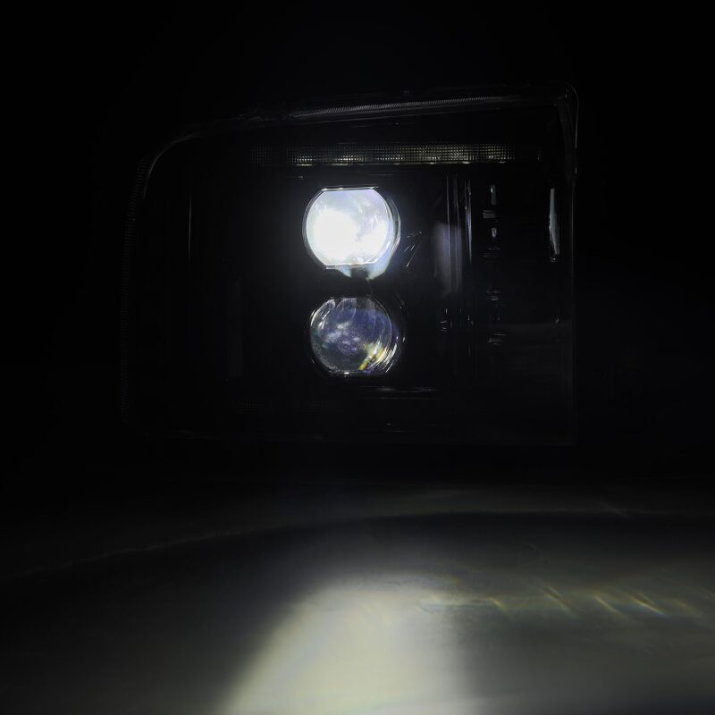 2005-2007 Super Duty Luxx-Series LED Projector Alpha-Black Headlights - View 4 | Dirty Garage