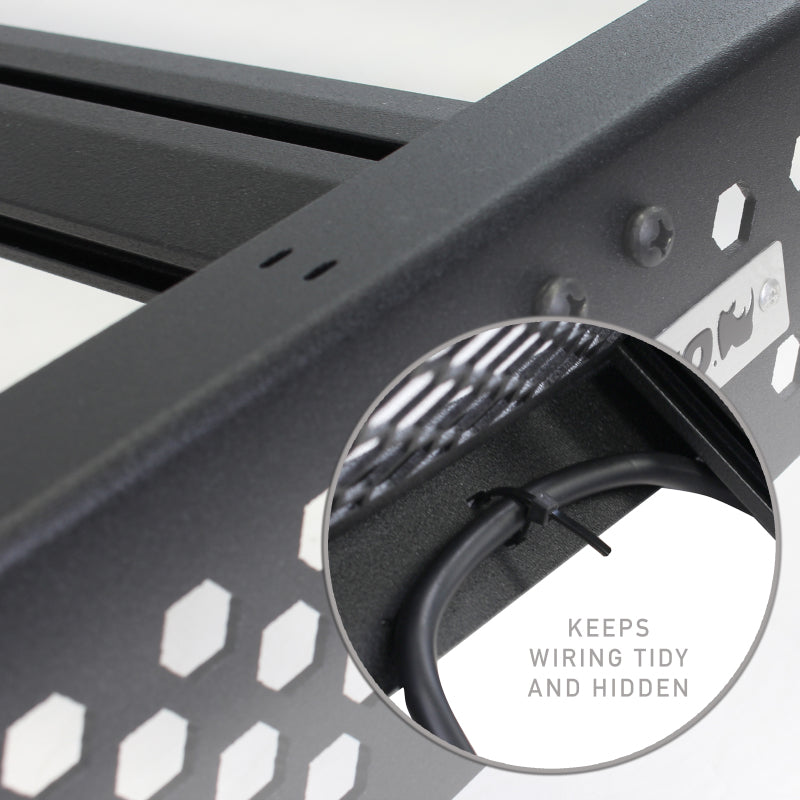 Go Rhino 22-23 Toyota Tundra CrewMax Ceros Low Profile Roof Rack - Tex. Blk - View 11 | Dirty Garage