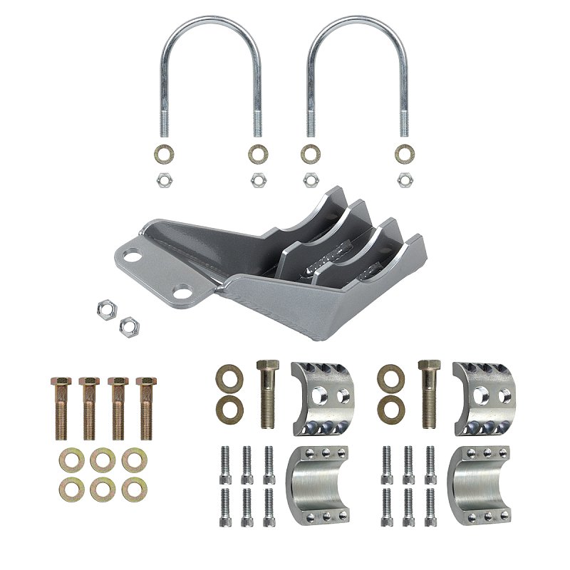 2018-2025 Wrangler JL / Gladiator JT Dual Steering Stabilizer Bracket and Clamp Kit, No Stabilizers (8857-02)