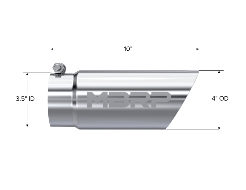 Universal 3" OD Dual Wall Angled 4" Inlet 10" Tip - View 5 | Dirty Garage
