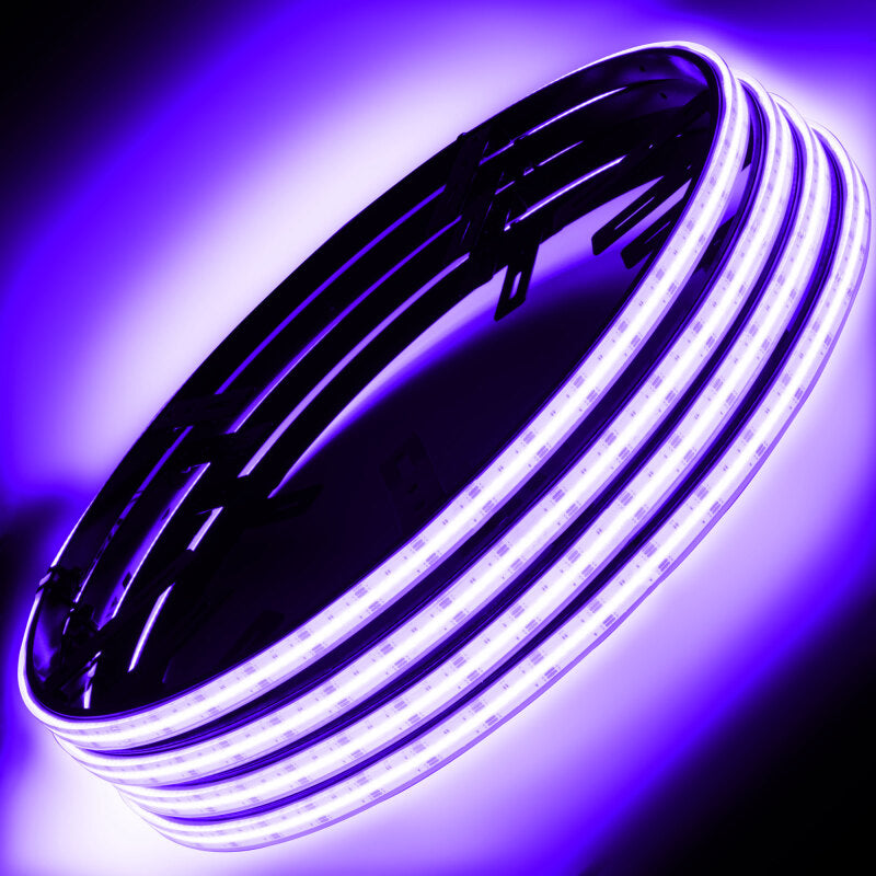 Universal LED Illuminated Wheel Rings 16.5" PLASMA ColorSHIFT w/ BC2 Bluetooth Controller - View 5 | Dirty Garage