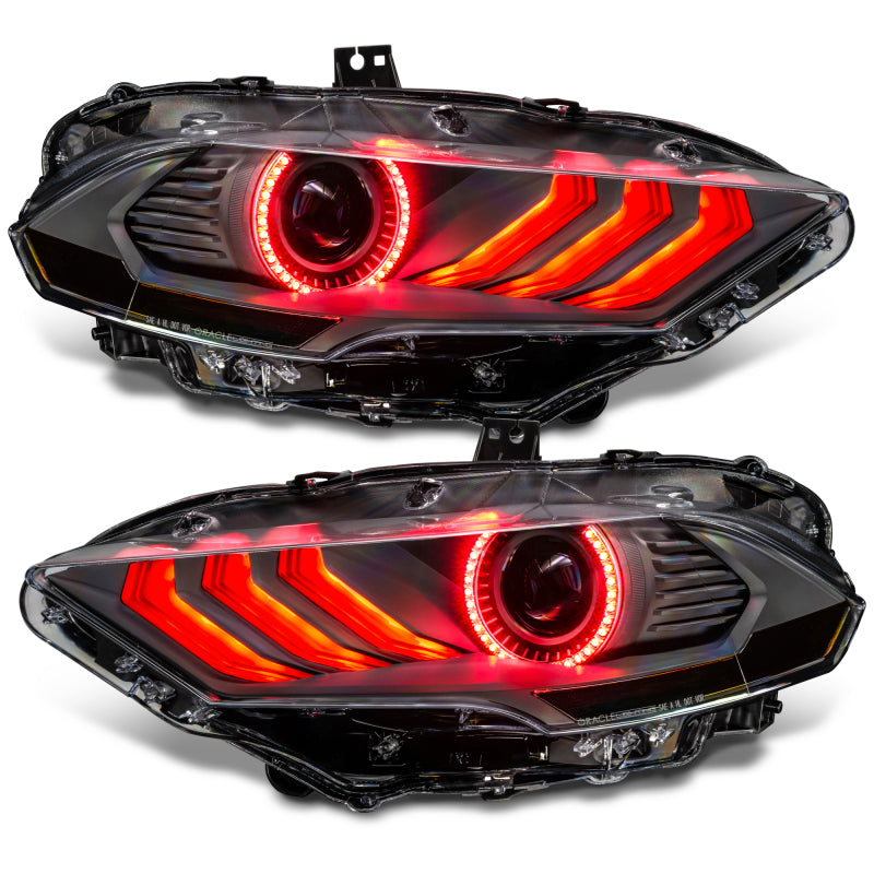 2018-2023 Mustang Dynamic ColorSHIFT LED Headlights Black Series - View 5 | Dirty Garage