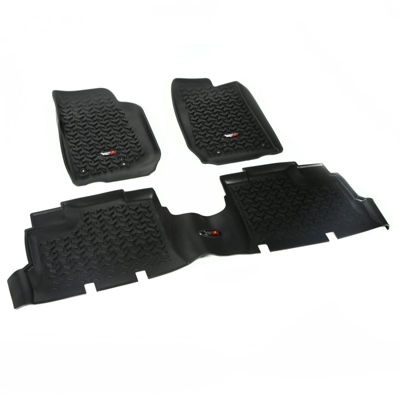 Rugged Ridge Floor Liner Front/Rear Black 2007-2018 Jeep Wrangler JK 4 Dr - View 3 | Dirty Garage