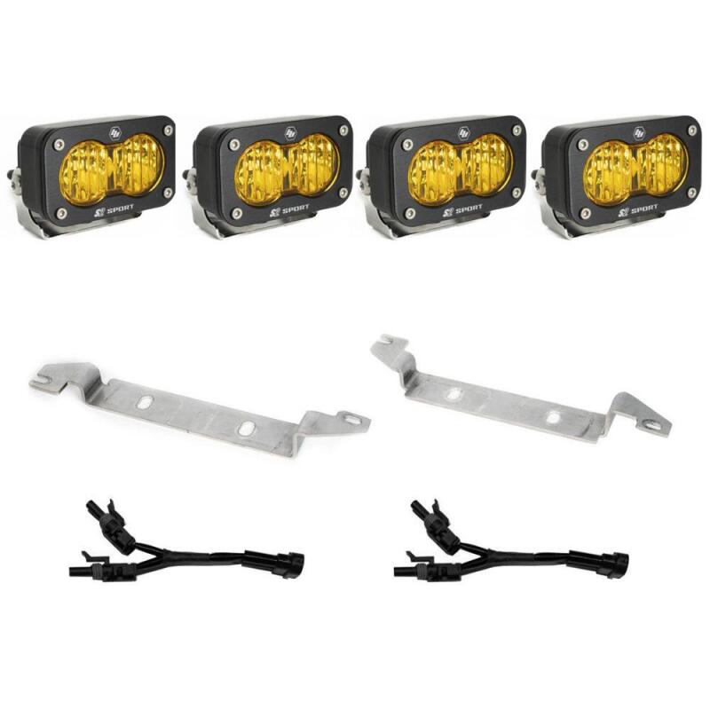 Baja Designs 2022+ Toyota Tundra S2 Sport Fog Pocket Kit - Baja Amber - View 2 | Dirty Garage