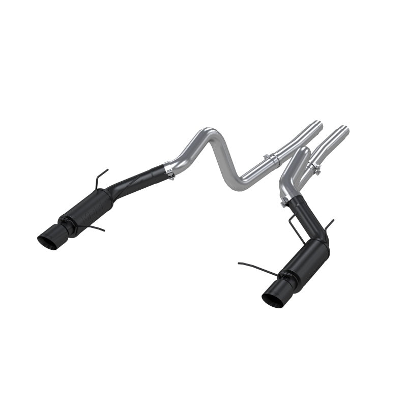 2011-2014 Mustang GT 5.0L 3" Cat Back Black Dual Split Rear Race Version 4" Tips - View 3 | Dirty Garage