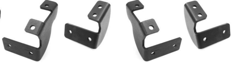 Go Rhino 2022 Toyota Tundra Crew Max Brackets for Dominator Extreme SideSteps - Tex. Black - View 2 | Dirty Garage