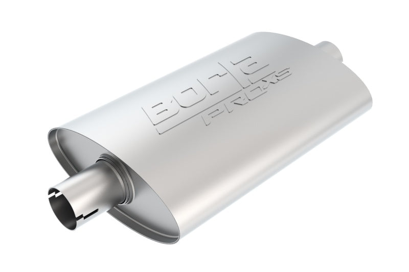 Borla Universal Pro-XS Muffler Oval 2.25in Inlet/Outlet Notched Muffler - View 3 | Dirty Garage