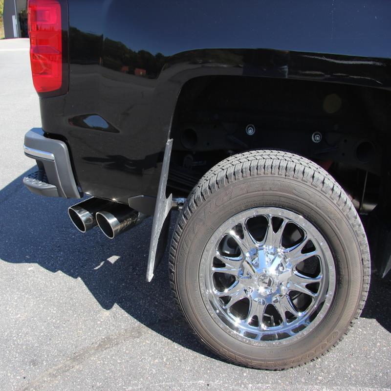 2011-2015 GM HD 4" Filter Back Dual Outlet Single Side Alum Exhaust System - View 3 | Dirty Garage