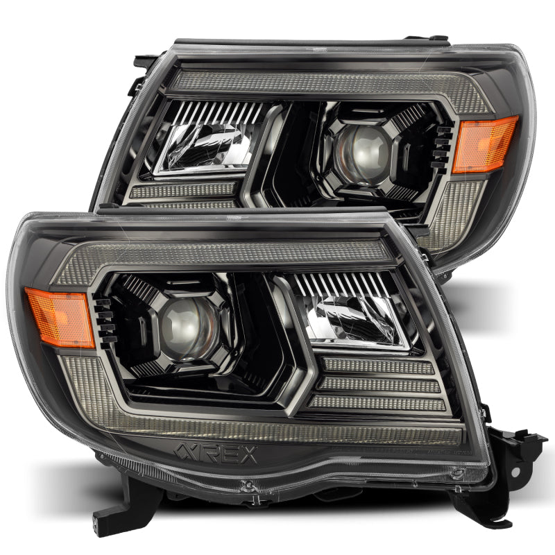 2005-2011 Tacoma Pro-Series Projector Alpha Black Headlights DRL - View 2 | Dirty Garage