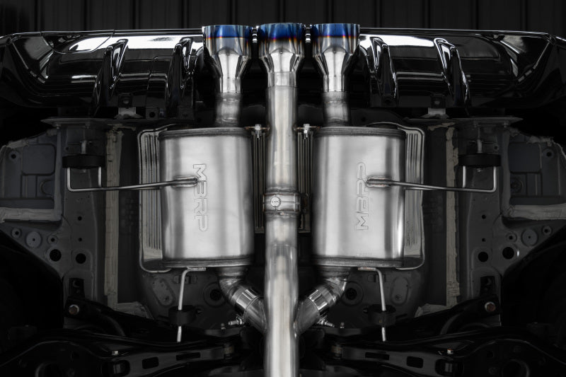 2023-2024 Civic Type R 2.0L 3" Cat Back Exhaust Triple Center Outlet Burnt Tips - View 2 | Dirty Garage