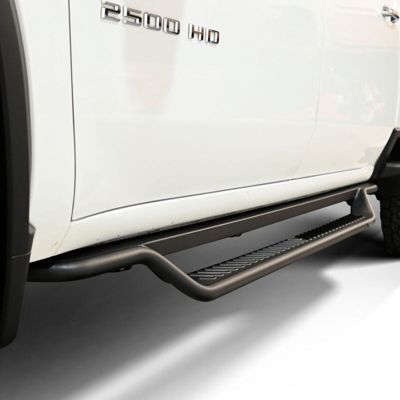 Westin 19-25 Chevrolet/GMC Silverado/Sierra 1500 CC Outlaw Drop Running Boards - Tex. Blk - View 10 | Dirty Garage