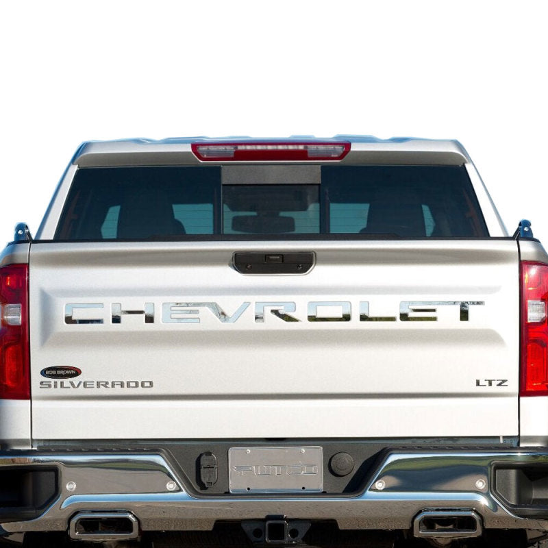 2019-2026 GM 1500/HD Stainless Steel Tailgate Letters - View 2 | Dirty Garage