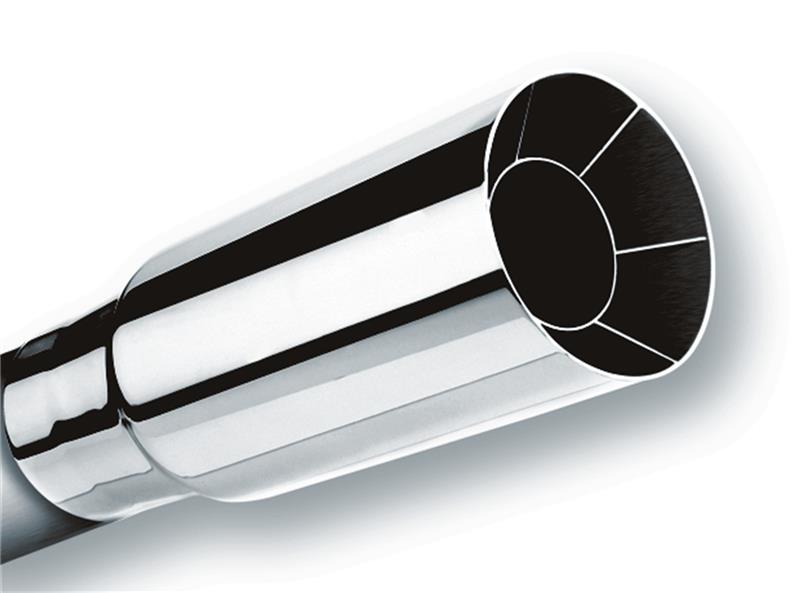 Borla Universal Polished Tip Single Round Intercooled (inlet 2 1/4in. Outlet 2 1/2in) - View 3 | Dirty Garage
