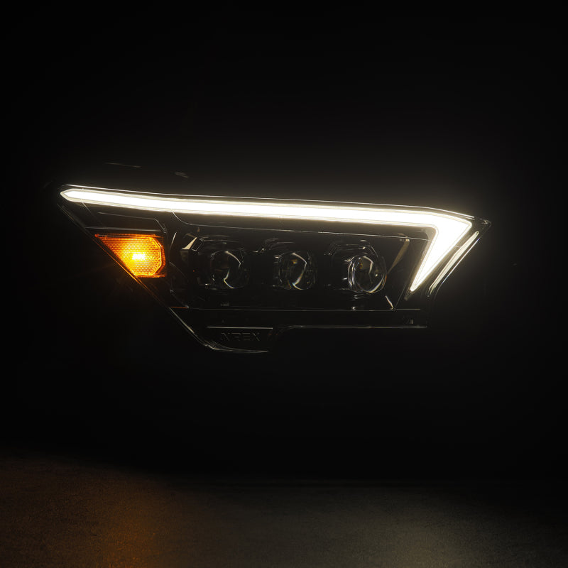 2024-2025 Tacoma Nova-Series LED Projector Alpha Black Headlights Active Light Sequential Signal DRL - View 5 | Dirty Garage