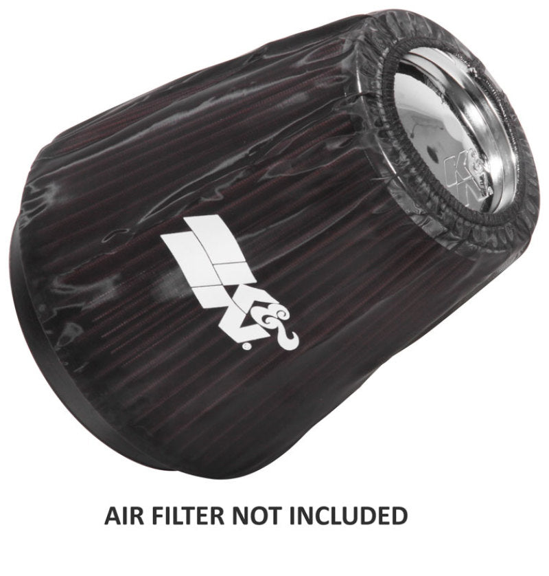 Universal Black Drycharger Round Tapered Custom Air Filter Wrap - View 2 | Dirty Garage