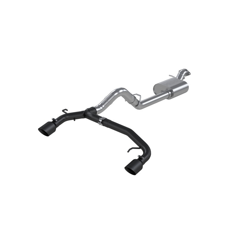 2021-2022 Bronco 3" Catback Dual Split Rear Exit Black Aluminum - View 2 | Dirty Garage