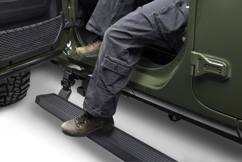 2020-2024 Gladiator CC 4-Door Black VoltStep Electric Running Board Kit - View 3 | Dirty Garage
