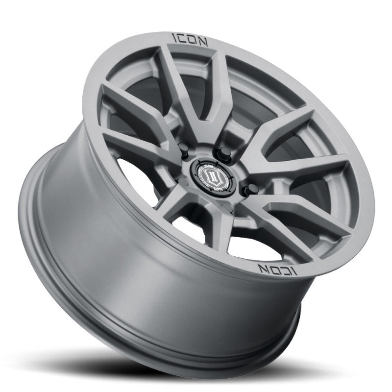 Universal Vector 5 17x8.5 5x150 25mm Offset 5.75" BS 110.1mm Bore Titanium Wheel - View 3 | Dirty Garage