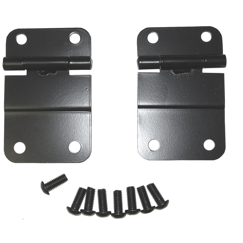 Rugged Ridge 76-86 Jeep CJ Black Lower Tailgate Hinge Set - View 2 | Dirty Garage