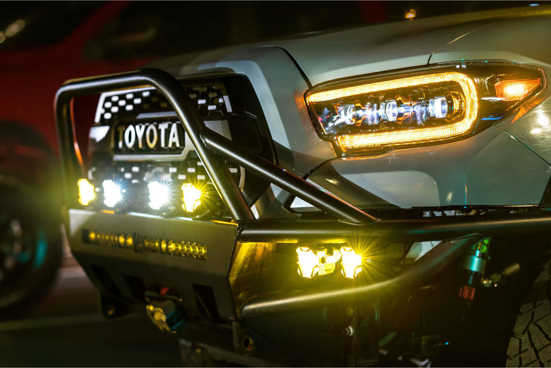 Universal 2.0 NCS 4Banger LED Yellow Pod Set (BAF006.2Y) - View 2 | Dirty Garage